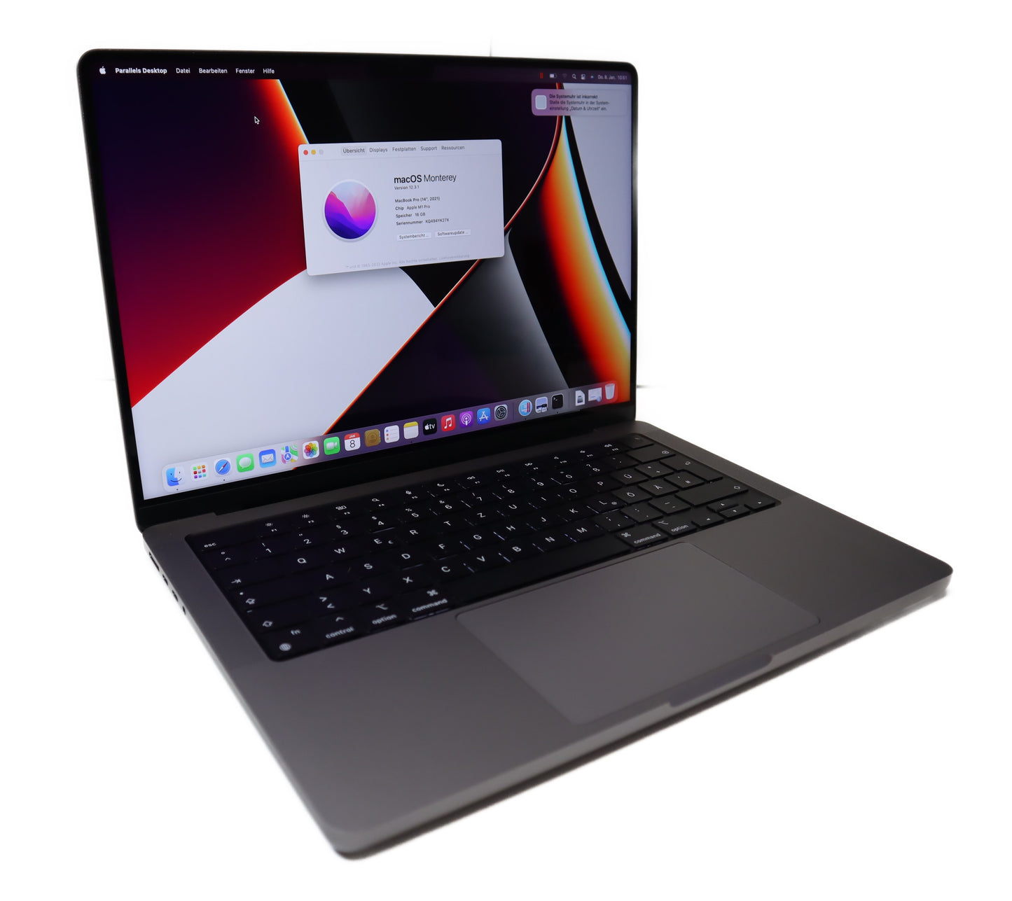 Apple MacBook Pro 14 Zoll 2021 ( 512GB SSD, Apple M1 Pro, 16GB RAM) Laptop - Spacegrau Zyklen 31