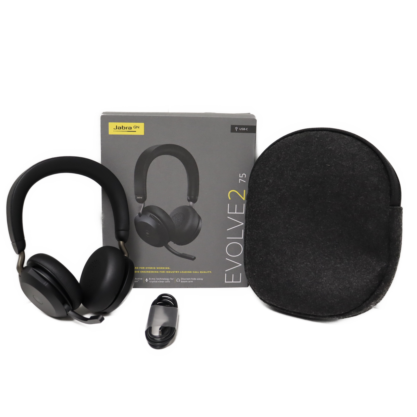 Jabra Evolve2 75 Stereo MS (USB-C) Bluetooth schwarz (Headset)