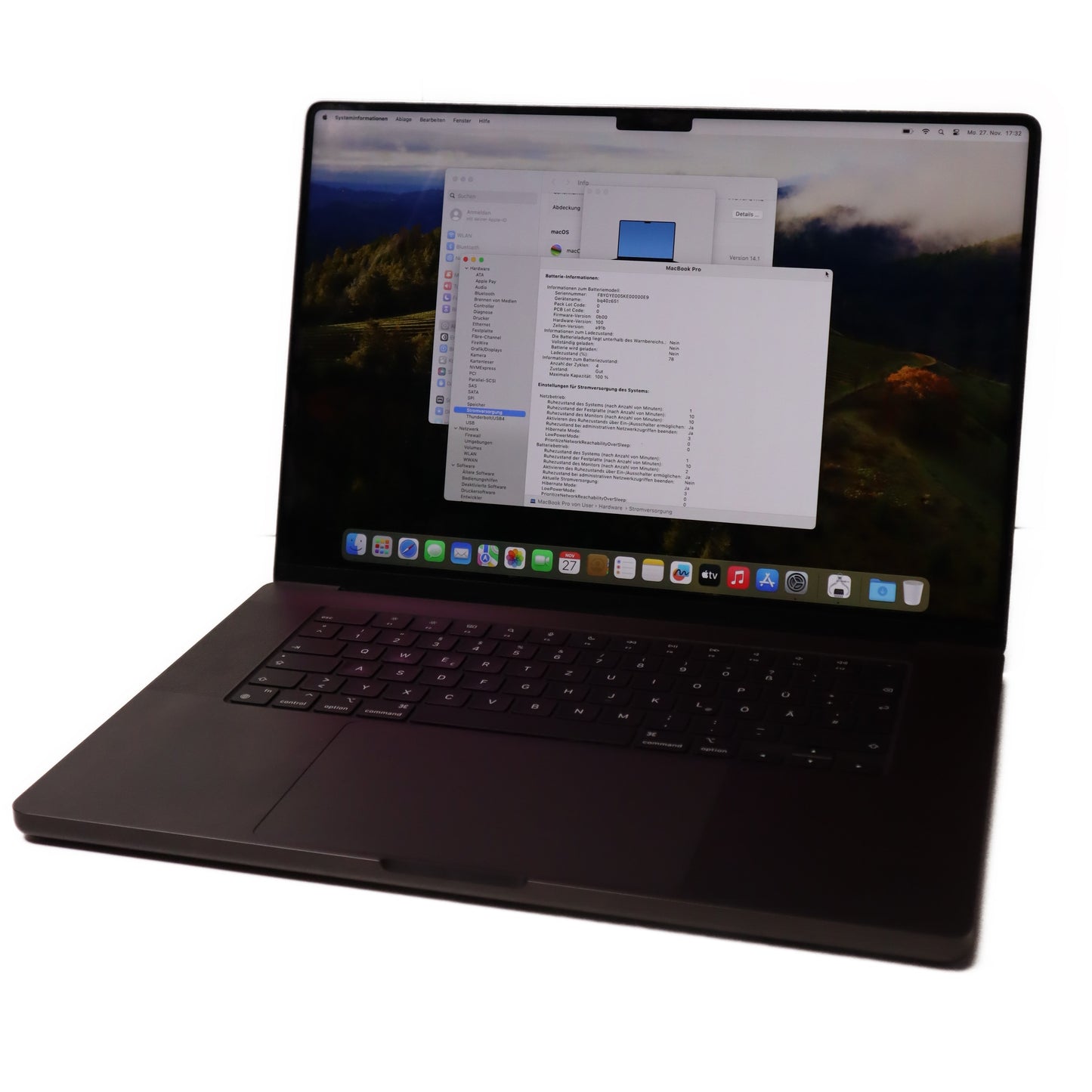 MacBook Pro 16 Zoll Nov 2023 M3 Pro 18GB RAM 512GB SSD Spaceblack (4 Ladezyklen)
