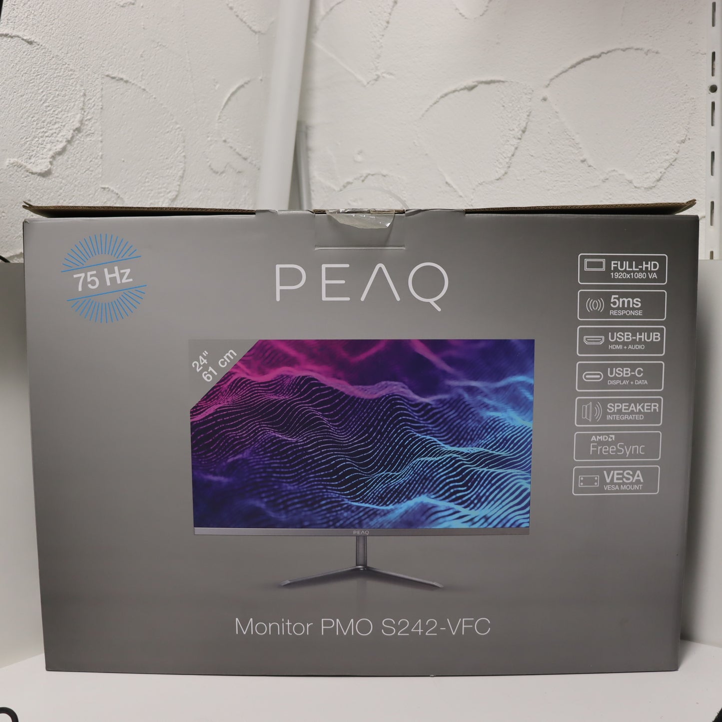 PEAQ PMO S242-VFC 24 Zoll Full-HD Monitor (5 ms Reaktionszeit, 75 Hz) Wie Neu