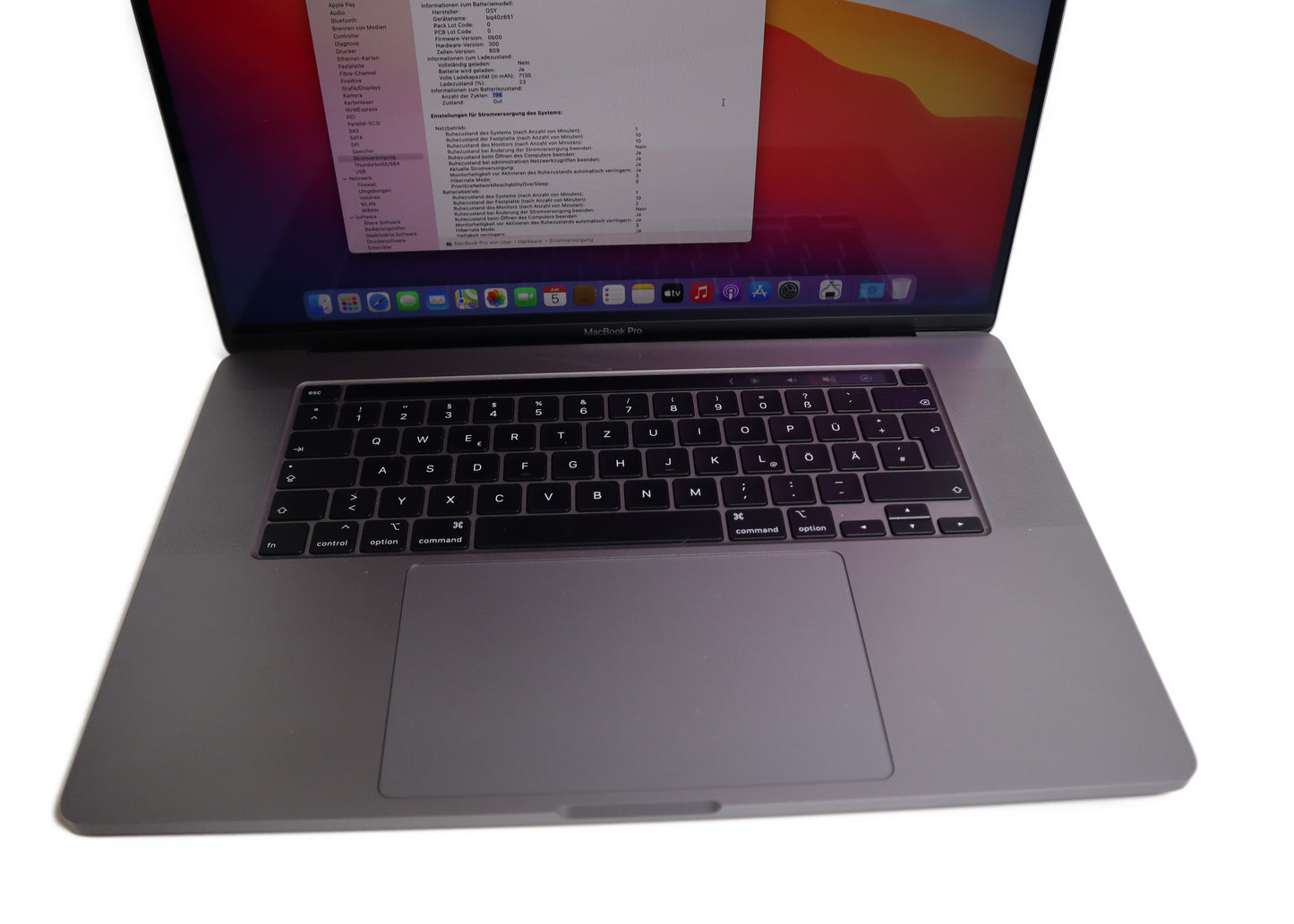 Apple MacBook Pro 2019 16 Zoll 1TB SSD 64GB RAM Spacegrau (Ladezyklen 198)