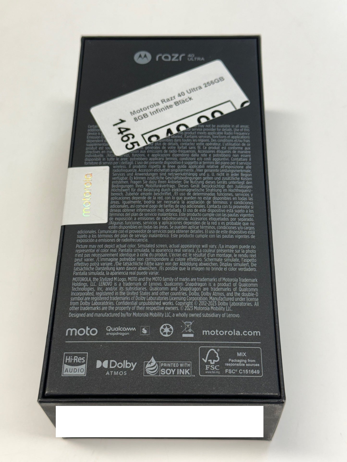 Motorola Razr 40 Ultra 256GB 8GB Infinite Black